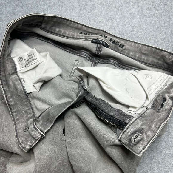 American Eagle Skinny Jeans Womens 12 Grey Cotton Blend Ne(x)t Level Stretch - Picture 10 of 14